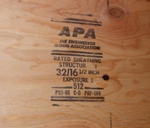 plywood with mill stamp structural grade CDX
